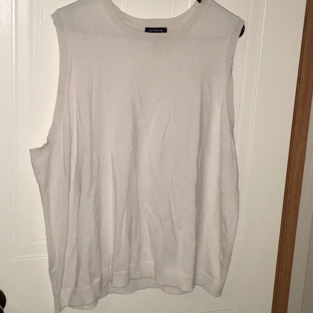 White sleeveless shell